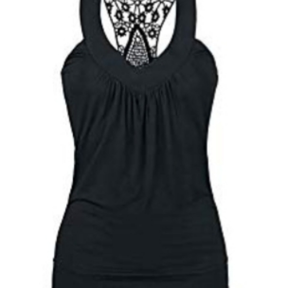Black racer back top